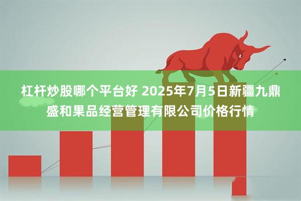 杠杆炒股哪个平台好 2025年7月5日新疆九鼎盛和果品经营管理有限公司价格行情